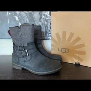 Ugg Women’s Simmens waterproof Moto boot black 8